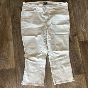 NYDJ Women's Straight Leg Lift and Tuck Tan Jeans